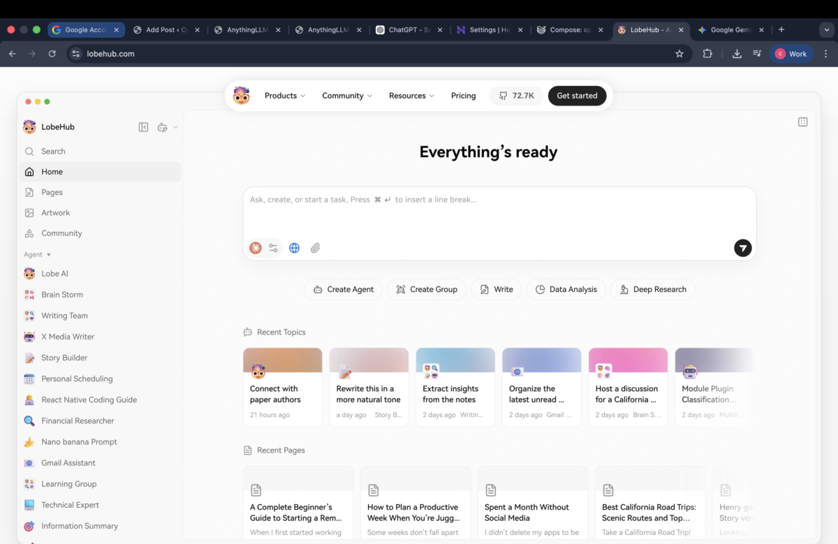 Lobe and LobeHub: Democratizing Artificial Intelligence Through Agent-Centric Design